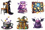 Watercolor Magic School Clipart, an Illustration by OK Design (Thumbnail 2 of 5)