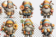 Whimsical Easter Gnome Clipart Bundl, an Illustration by SVGArt (Thumbnail 3 of 7)