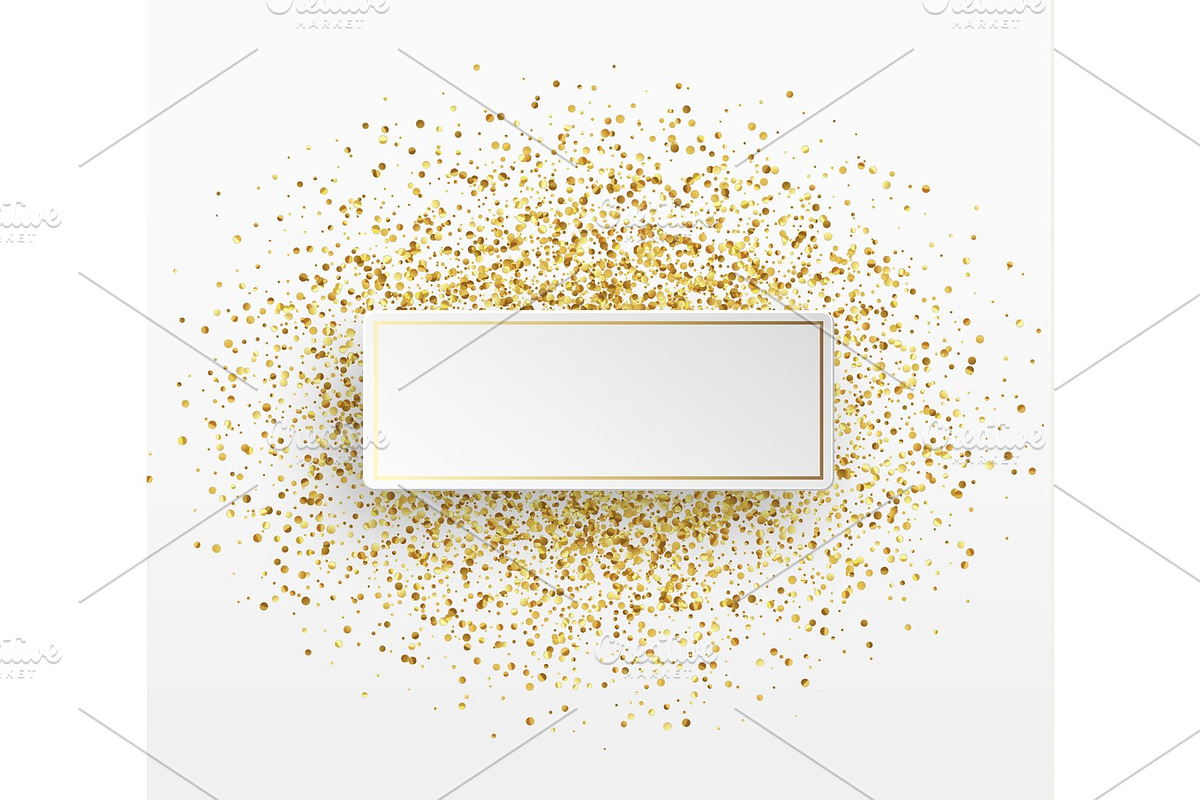 Golden bright sparkles background, a Product Mockup by Modern vector