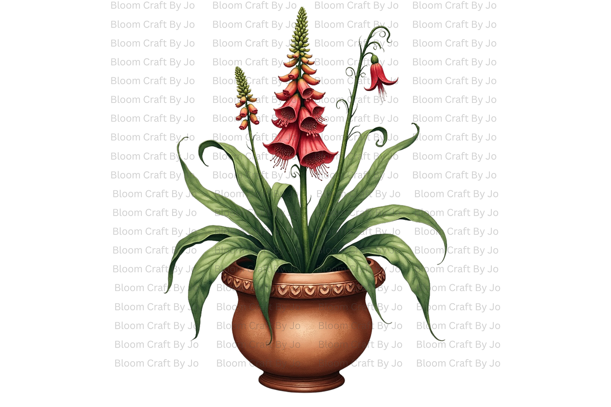 Potted Gothic Plants, a Decorative Illustration by Bloom Craft Creations (Photo 2 of 12)