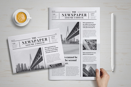 News Paper Layout Template, a Stationery Template by MightyDesign