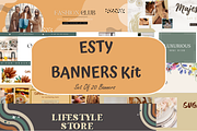 20 Etsy Banner Kit, a Stationery Template by Local Marketing Templates (Thumbnail 1 of 2)