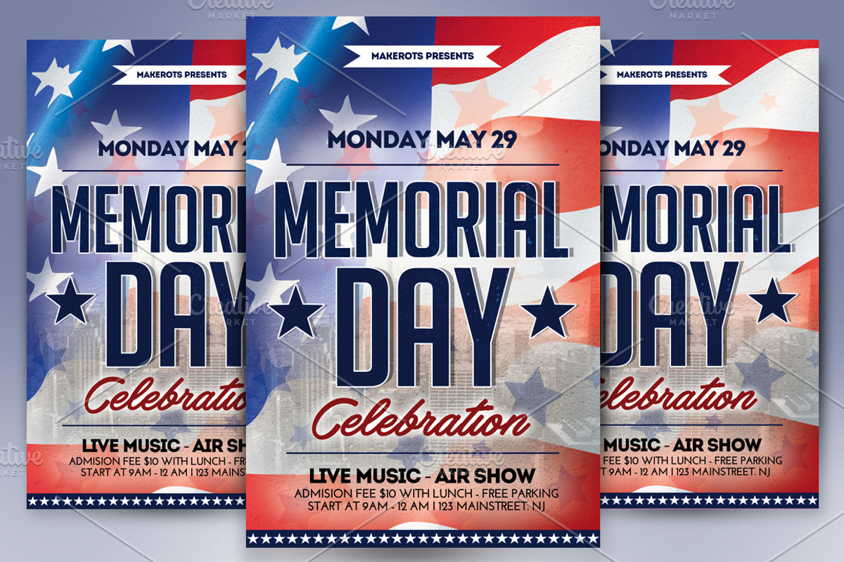 Memorial Day Flyer, a Flyer Template by AyumaDesign