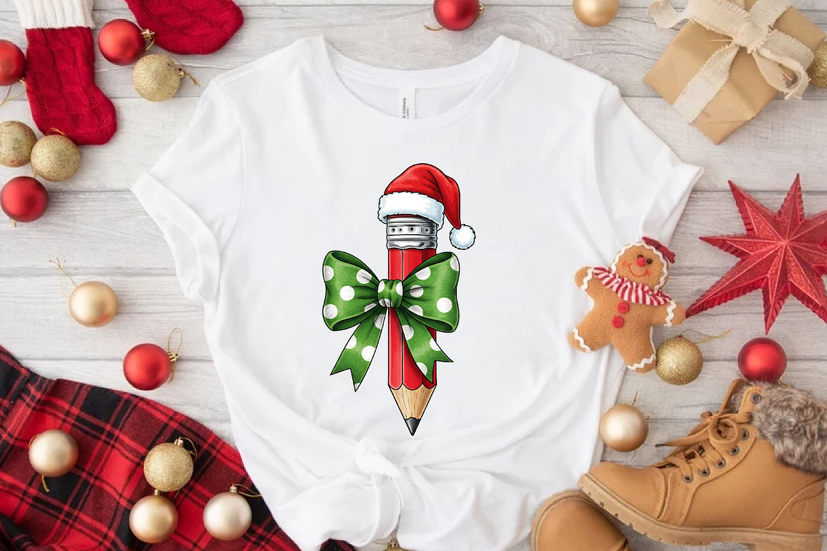 Christmas Pencil PNG, an Illustration by DreamArtGraphic (Photo 5 of 5)