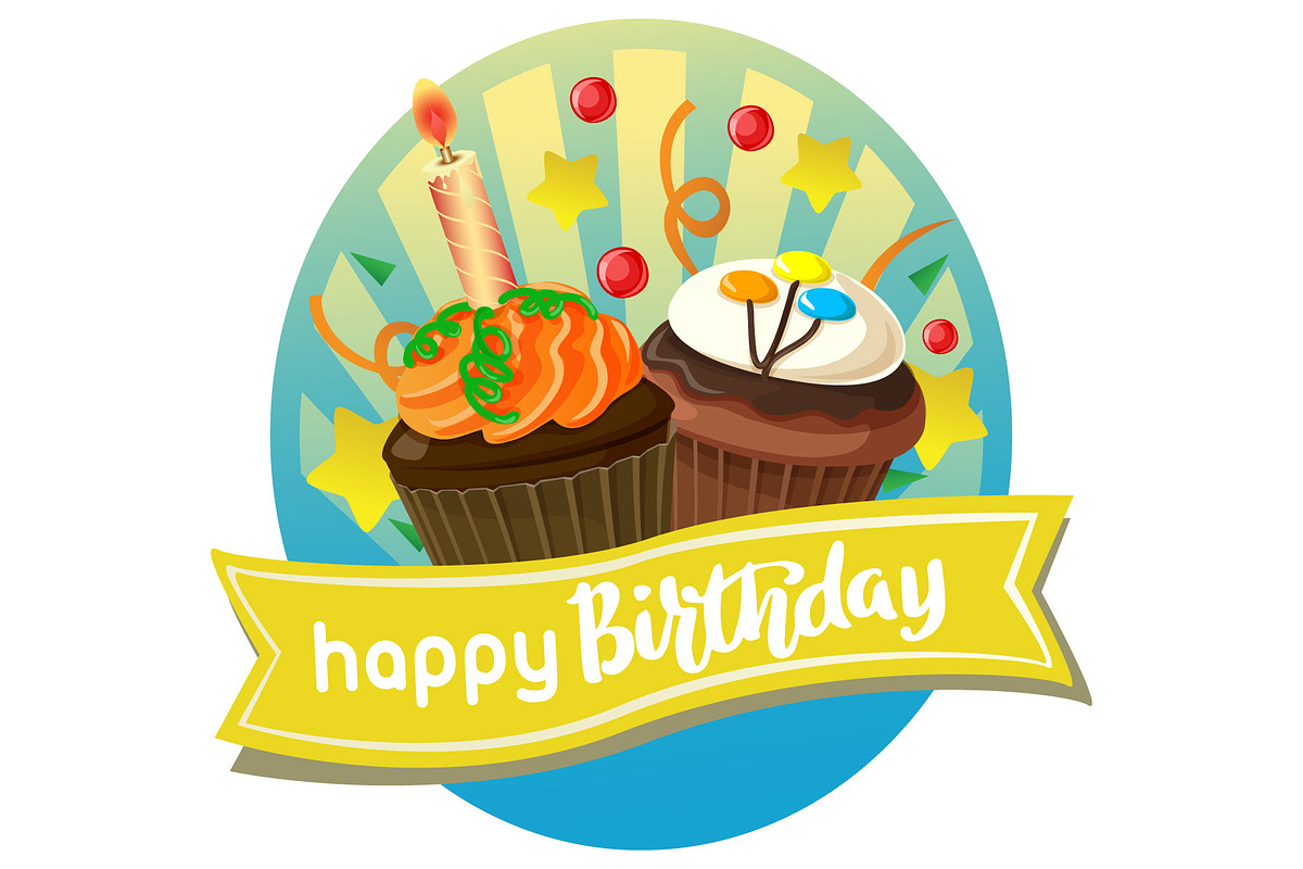 7 happy birthday label template, a Graphic by Propylparaben (Photo 7 of 7)