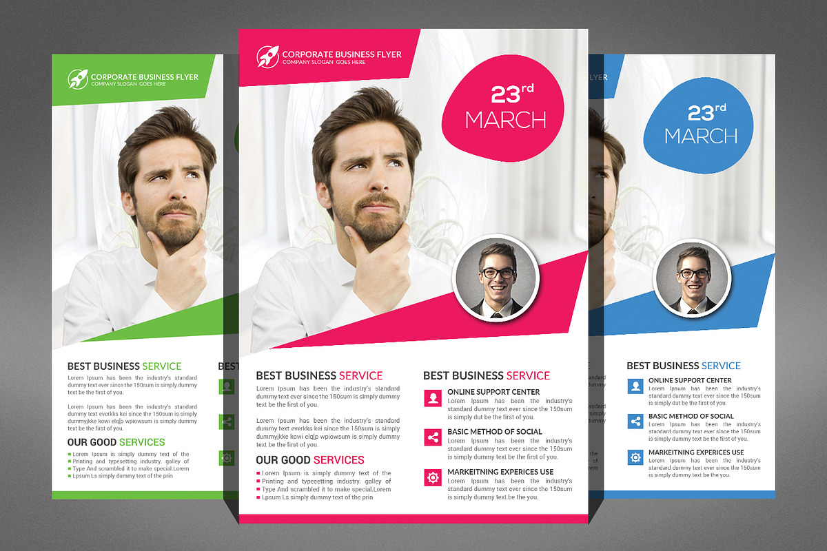 Multipurpose Corporate Flyer Bundle, a Marketing Template by Graphic Templates (Photo 5 of 11)