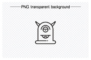 Kawaii Monster Character Icons, an Outline Icon by Designfour (Thumbnail 5 of 7)