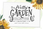 Pretty Garden Font Trio with Doodle, a Font by Letterhend Studio (Thumbnail 1 of 12)