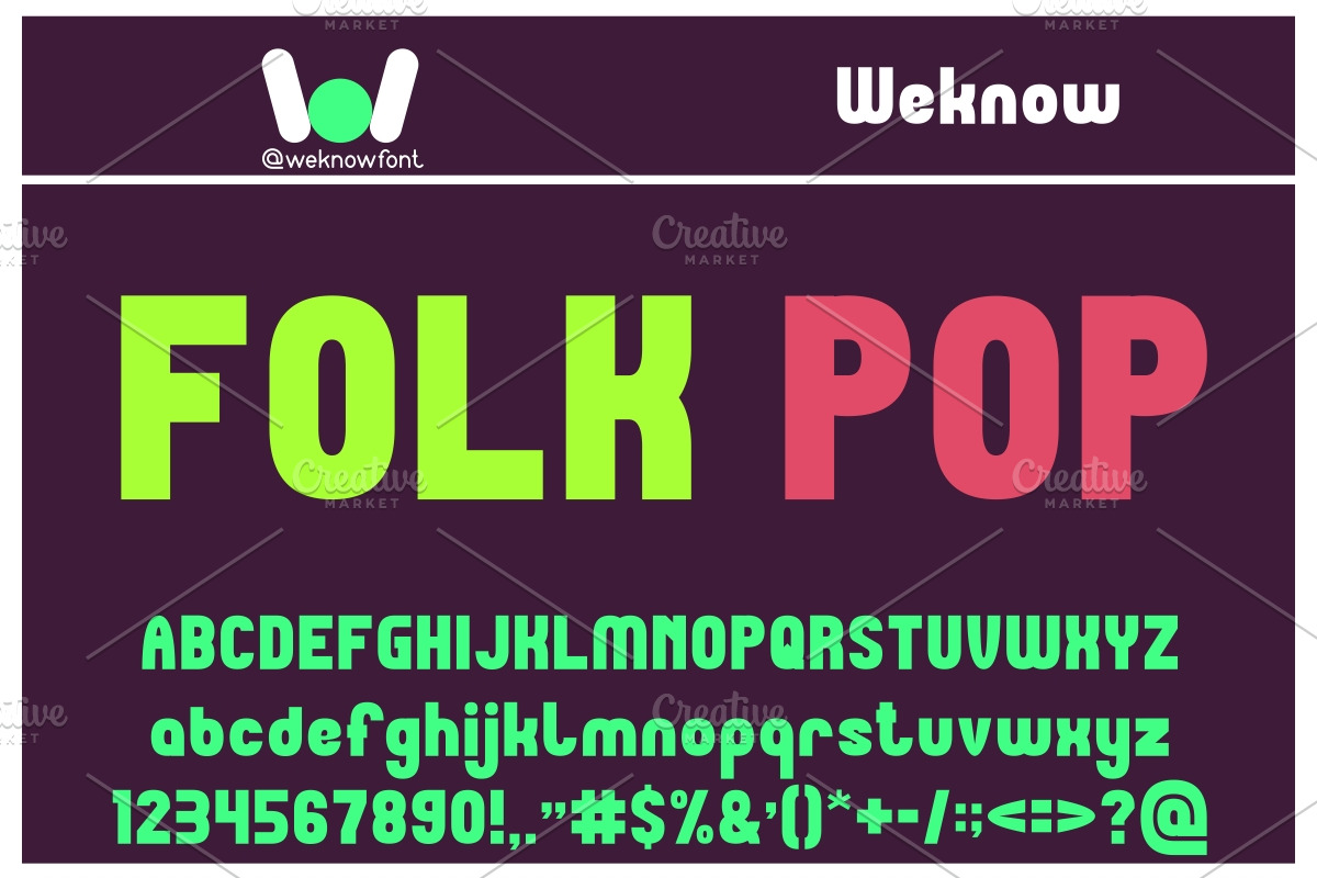 Micro Pop font, a Sans Serif Font by weknow (Photo 3 of 5)