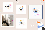 Funny Seagulls - Hand Drawn Set, an Animal Illustration by danceyourlife (Thumbnail 6 of 7)
