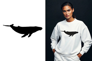 Whale Silhouette Vector Set Humpback, an Animal Illustration by Unique Design Team