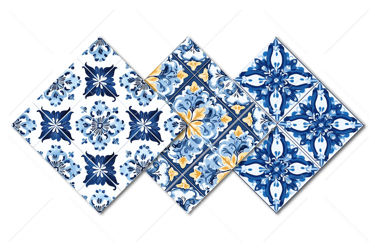 Morocco Blue and White Patterns, a Pattern Graphic by Canvas Craft (Photo 9 of 9)
