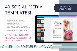 Social Media Pinterest Templates B