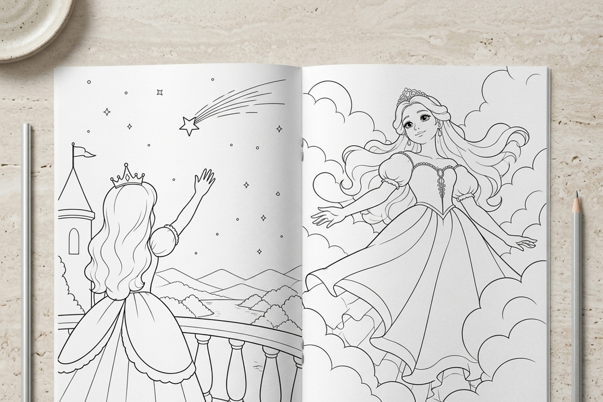 Magical Princess Coloring Book Vol36, a Person Illustration by ikarifq shop (Photo 7 of 7)