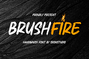 Brushfire - Textured Font, a Handwritten Font by Sronstudio (Thumbnail 1 of 14)