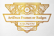 15 Frames - Art Deco Ornament, a Graphic by Cruzine (Thumbnail 3 of 7)