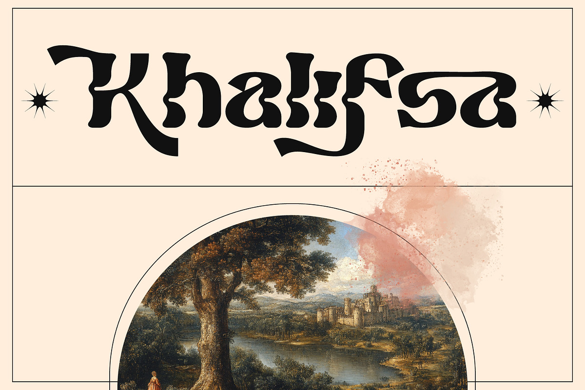 Khalifsa - Curvy Display Font, a Sans Serif Font by Favo Write (Photo 1 of 9)