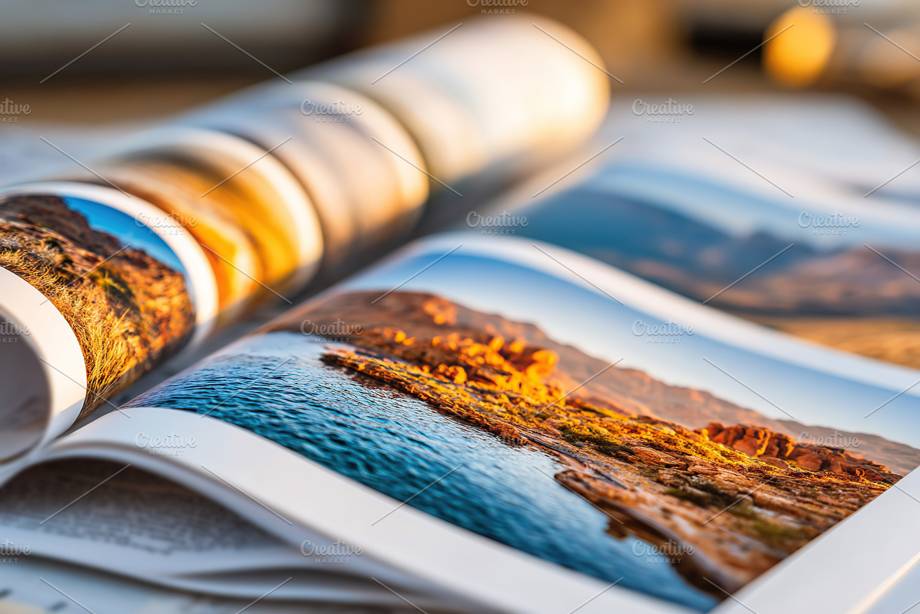 Collection of printed travel photos displayed on a warm wood floor during after, a Photo by AlyaAnd