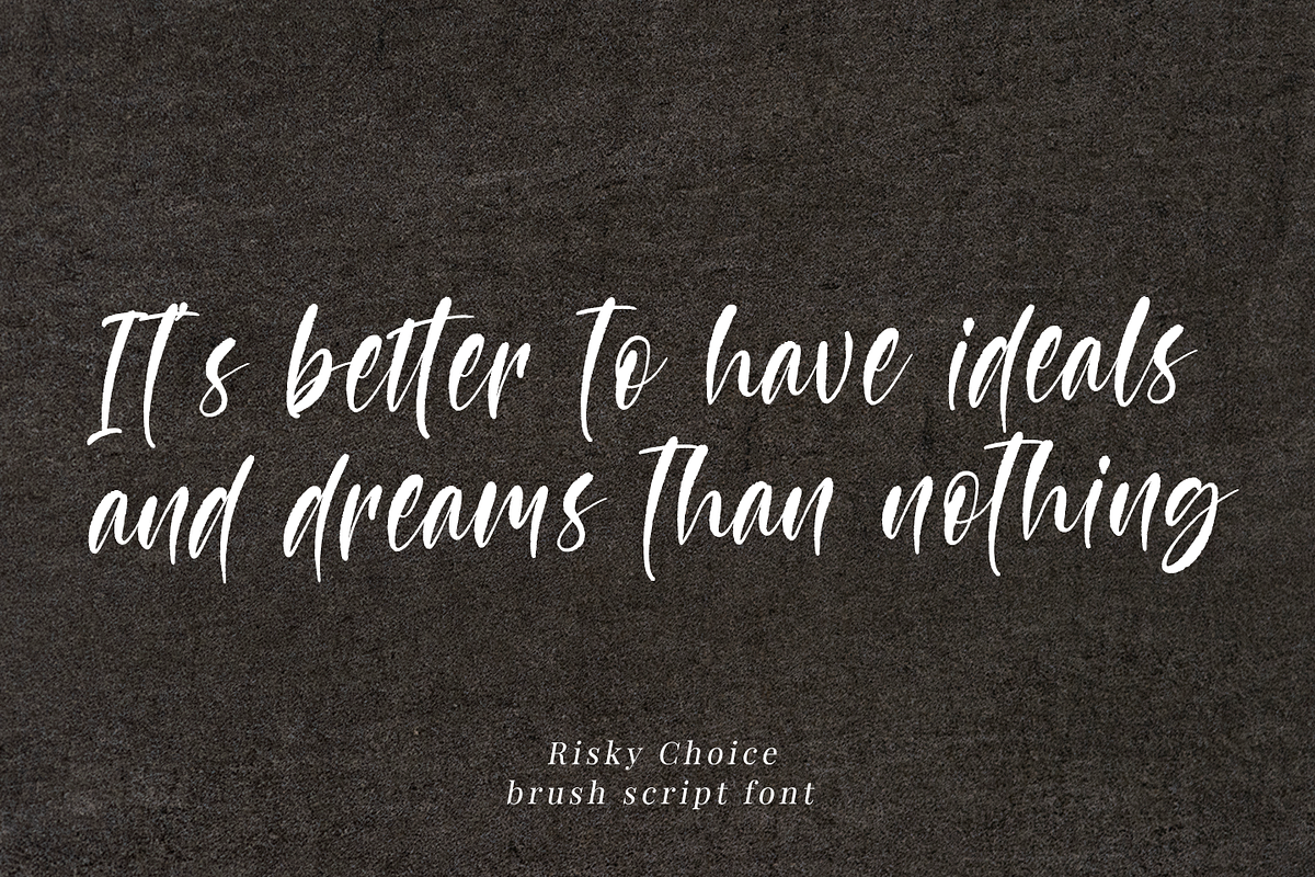 Risky Choice - Brush Script preview 2