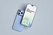 iPhone 18 Pro Mockup - Blue Series, an iPhone Mockup by getproject (Thumbnail 3 of 6)