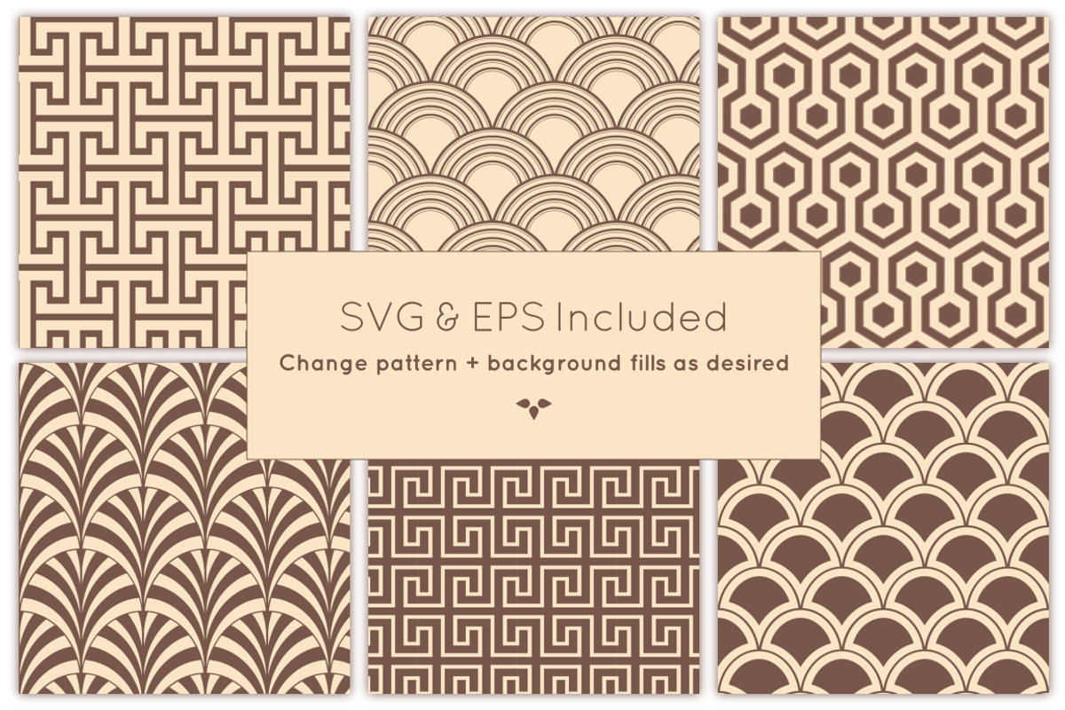 Classic Art Deco Patterns, a Pattern Graphic by HMJS Designs (Photo 5 of 6)