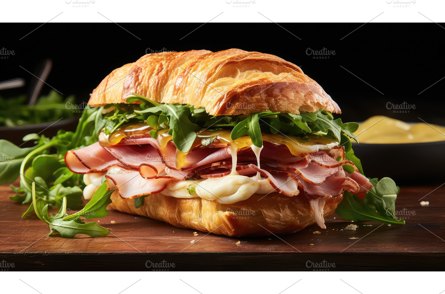 pastry delicious croissan food ai, a Background Photo by pikepicture