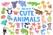Big set of cute animals, an Animal Illustration by SvetaDraws (Thumbnail 1 of 2)