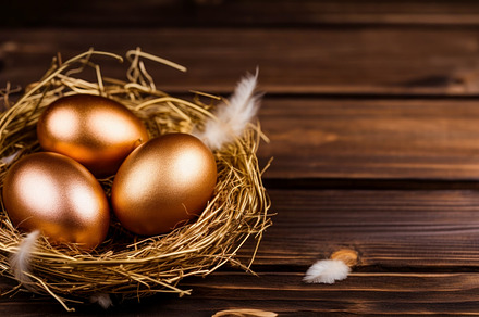 Golden eggs in the nest