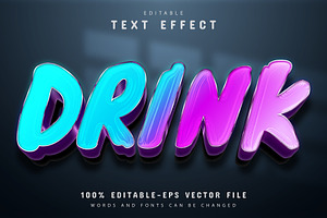 Drink Text, Gradient Text Effect