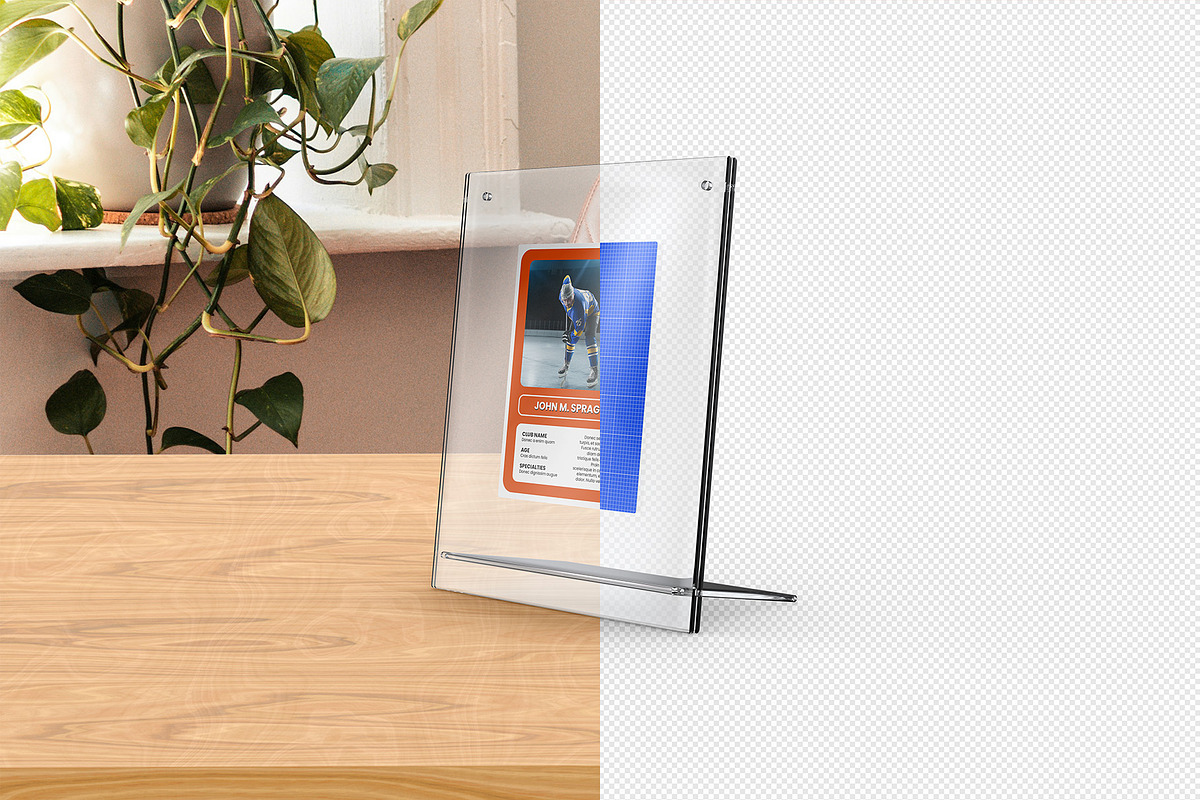 Acrylic Trading Card Display Mockup, an Advertising Mockup by Illusiongraphic (Photo 16 of 24)