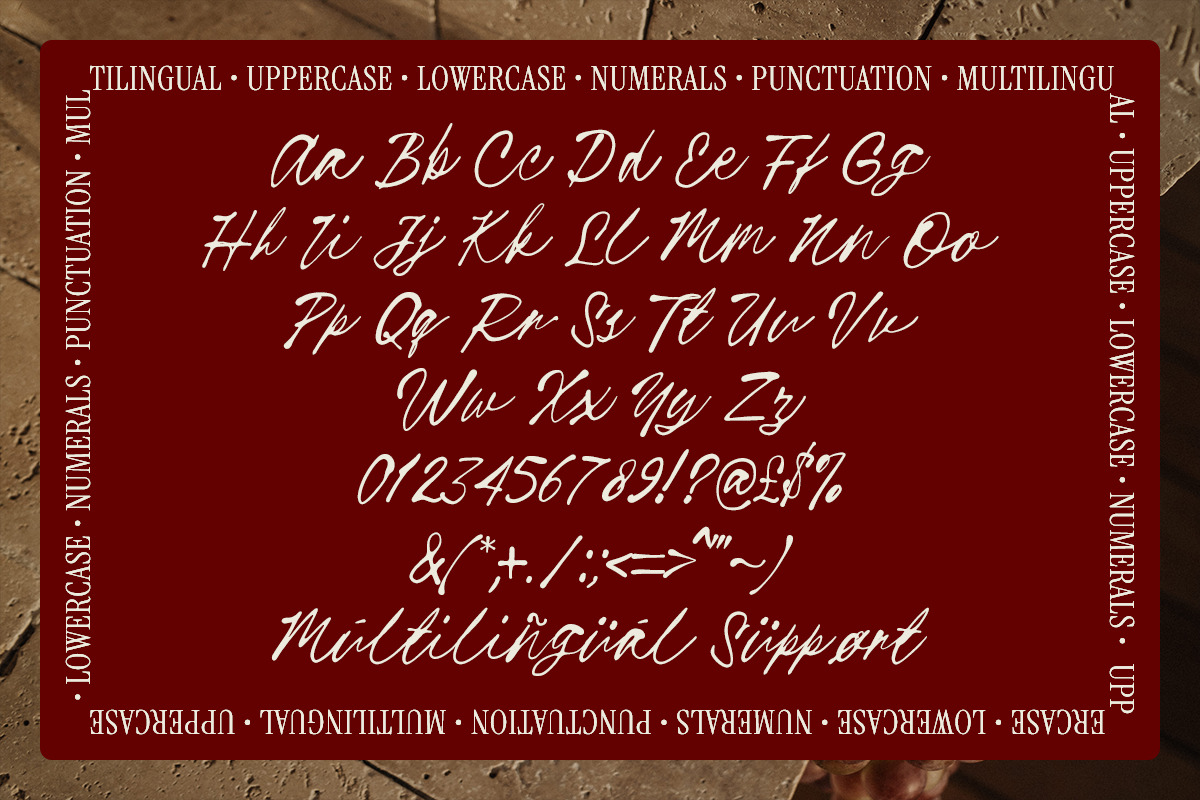 Brandoria – Handwritten Script Font, a Script Font by Unicode Studio (Photo 9 of 10)