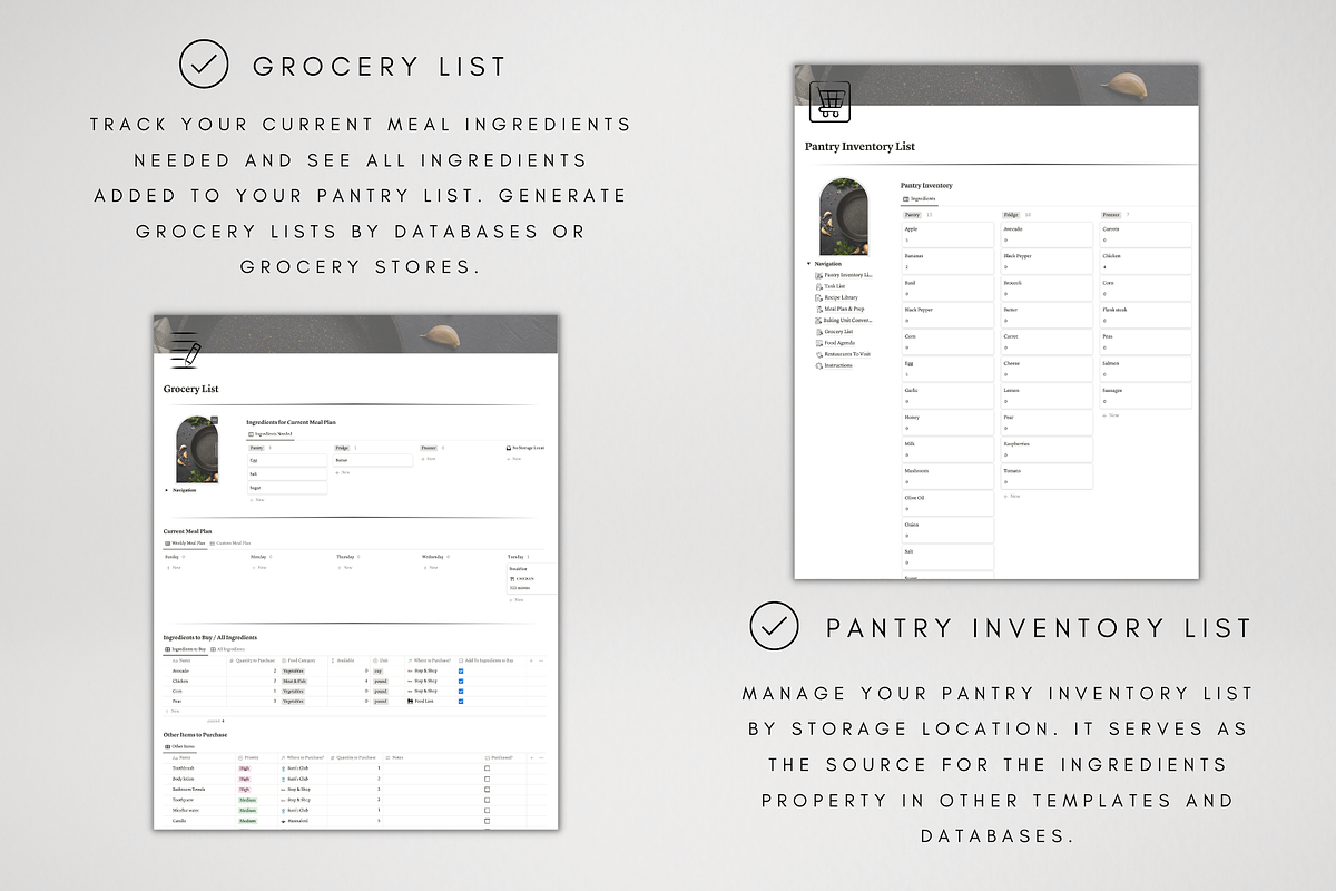 Notion Meal Planner Template, a Templates & Theme by BRANDcontent (Photo 5 of 8)