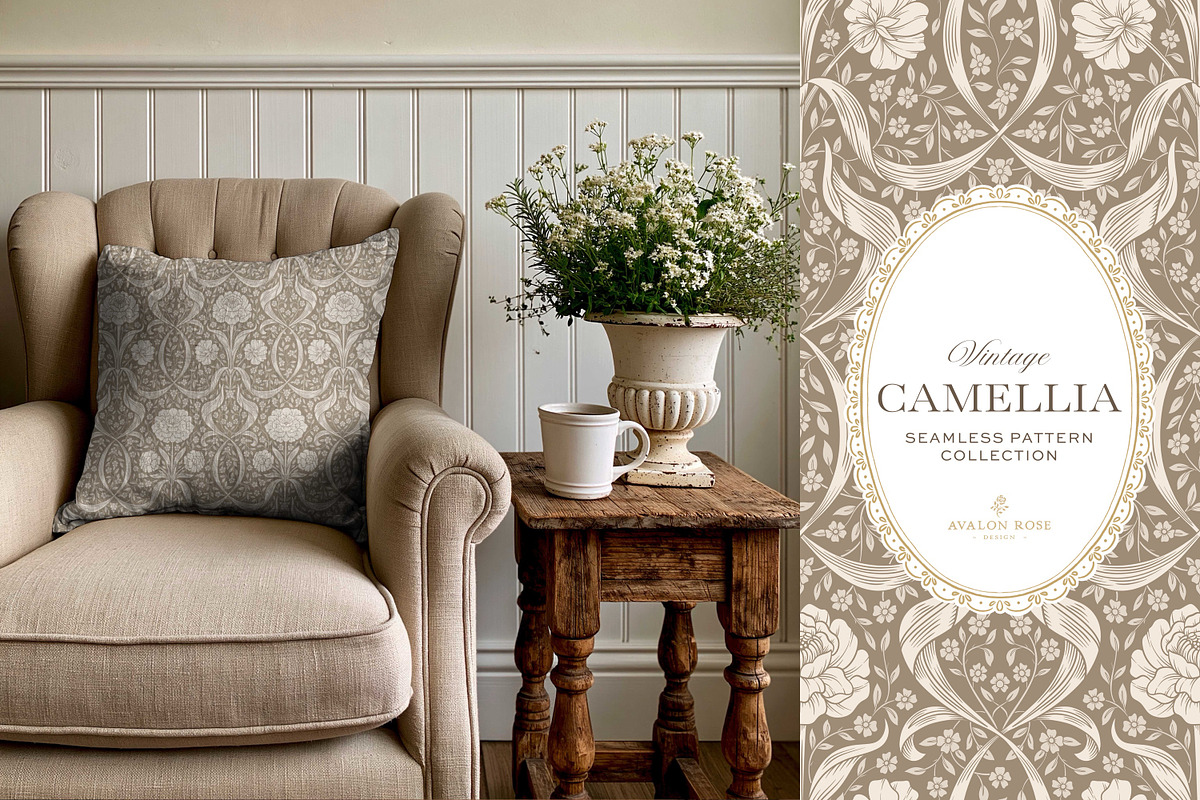 Arts & Crafts Floral Pattern Beige, a Pattern Graphic by Eclectic Anthology (Photo 8 of 10)