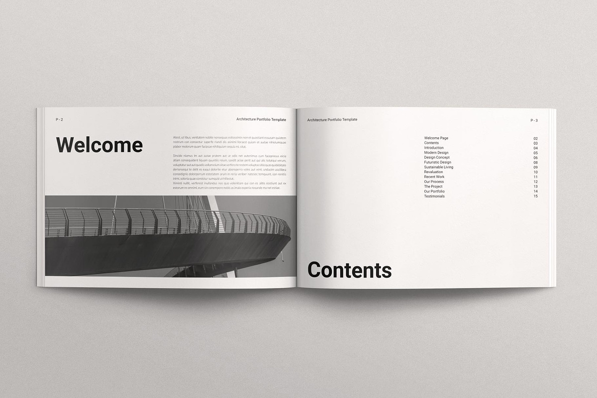 Architecture Portfolio Landscape, a Brochure Template by E-Type (Photo 2 of 7)