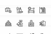 25 Luxury Real Estate Icons, an Outline Icon by IconBunny (Thumbnail 2 of 2)