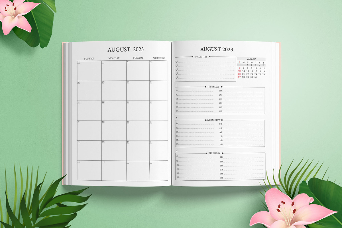 Editable 2023-2024 Academic planner, a Stationery Template by Designmela01 (Photo 6 of 9)