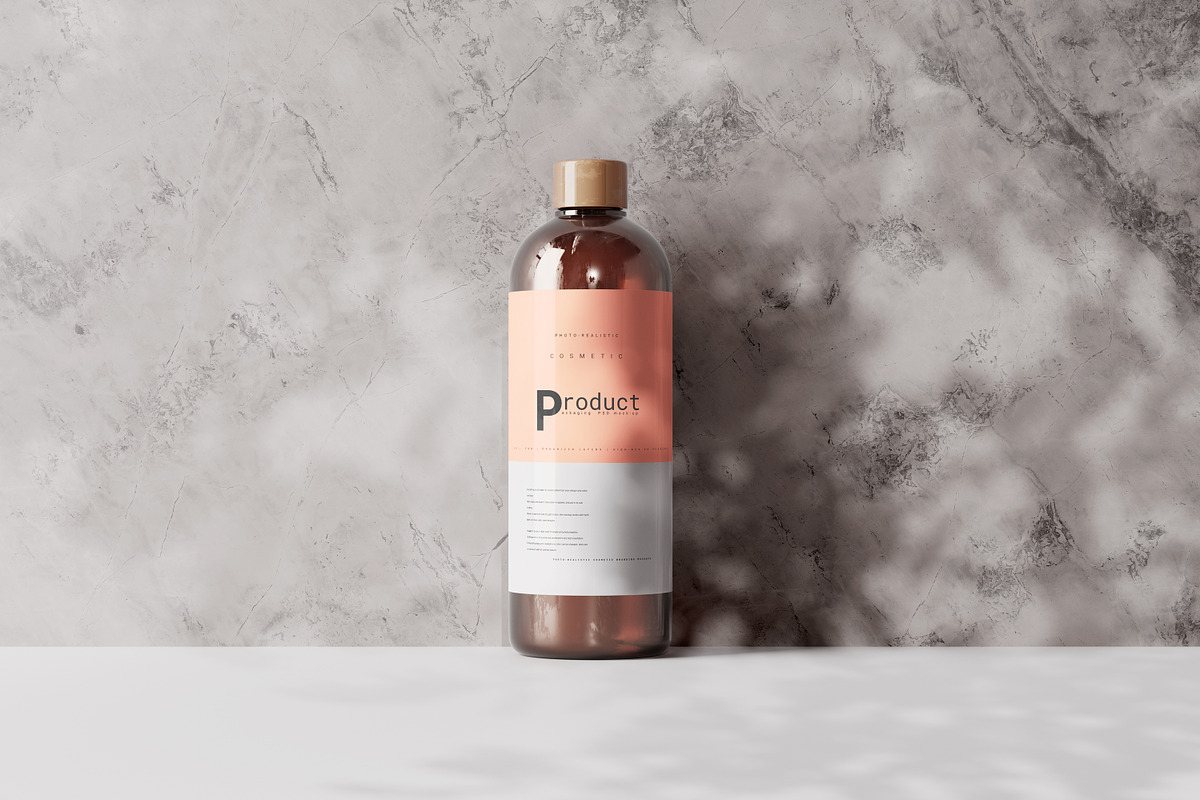 Amber Bottle Mockup, a Product Mockup by pmvch (Photo 10 of 10)