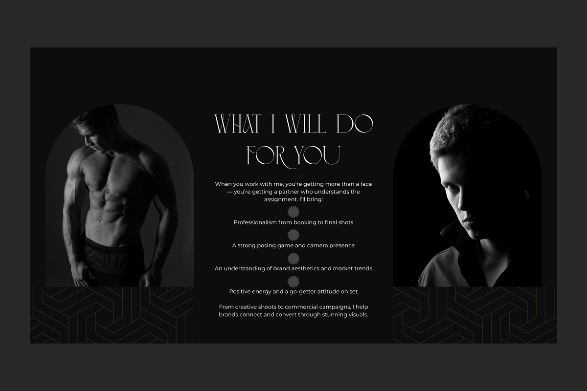 Striking Model Portfolio, a Templates & Theme by Emmanuel Phiri (Photo 3 of 8)