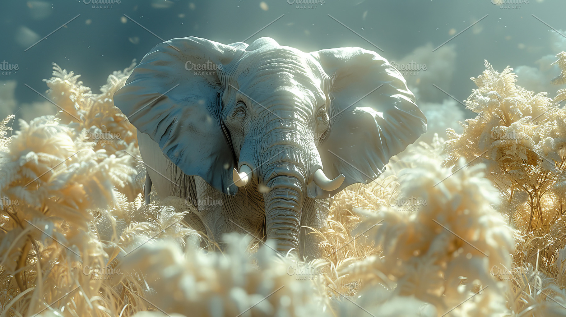 white elephant in white jungle, a Photo by Pictures for you!!!!!!!!!