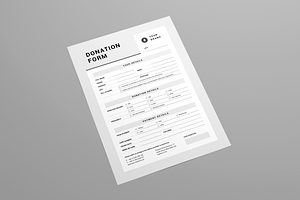 Donation Form MS Word & Indesign