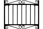 Luxury Iron Scroll Gate Railing, an Object Graphic by Designer_Momina (Thumbnail 3 of 17)