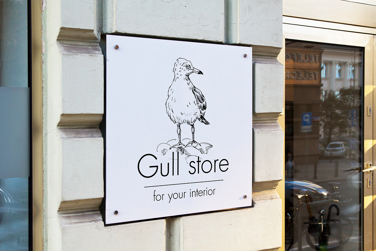 Sea gull. Hand-drawn sketch, an Illustration by Canatic (Photo 3 of 5)