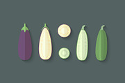 Flat Vegetables Set, an Illustration by Alex Serada (Thumbnail 15 of 17)