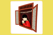 Little Girl Praying, an Illustration by 611 Studio (Thumbnail 3 of 5)