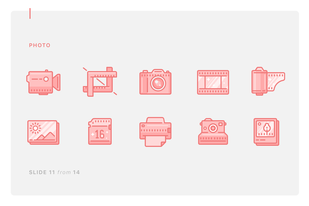 Red Short Lines, an Outline Icon by Kirill