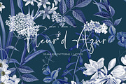 Fleur d’Azur Exquisite Floral Prints, a Pattern Graphic by LEAFure (Thumbnail 1 of 10)
