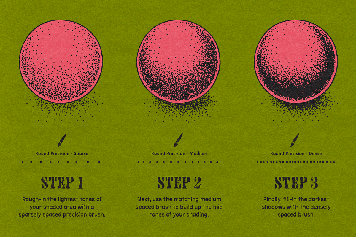 Stipple Studio for Procreate, a Brush Add-On by True Grit Texture Supply (Photo 6 of 12)