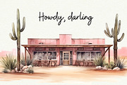 Pastel Western Clipart, an Object Graphic by Anna Design Studio (Thumbnail 10 of 10)