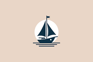 Sailboat Nautical Logo Concept, a Branding & Logo Template by Vectorium Studio
