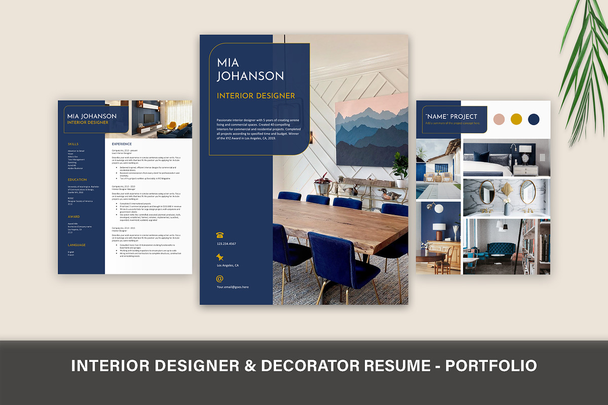 Interior designer resume portfolio, a Resume Template by Stanin Studio (Photo 1 of 10)